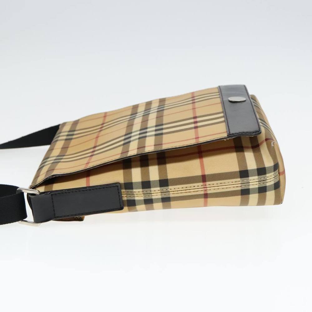BURBERRY Nova Check Shoulder Bag PVC Beige Auth hk1702 - Picture 4 of 16